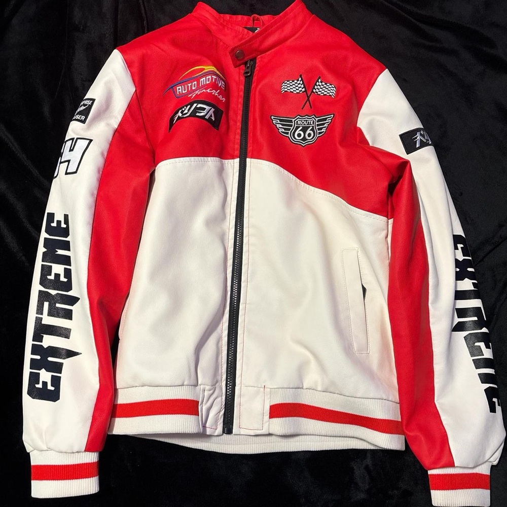 Red and White Racing Jacket